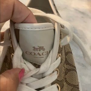 A pair of classic Coach sneakers